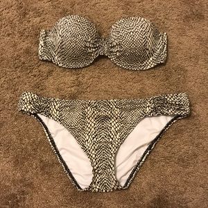 Snakeskin pattern swimsuit